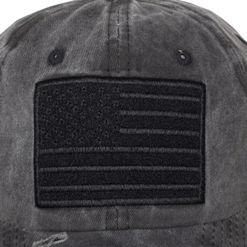 LibertyLid: USA Flag Distressed Baseball Hat - Hat Readi Gear