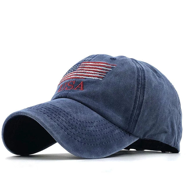 Vintage Glory Distressed USA Flag Cap - Vintage Glory Distressed USA Flag Cap Readi Gear