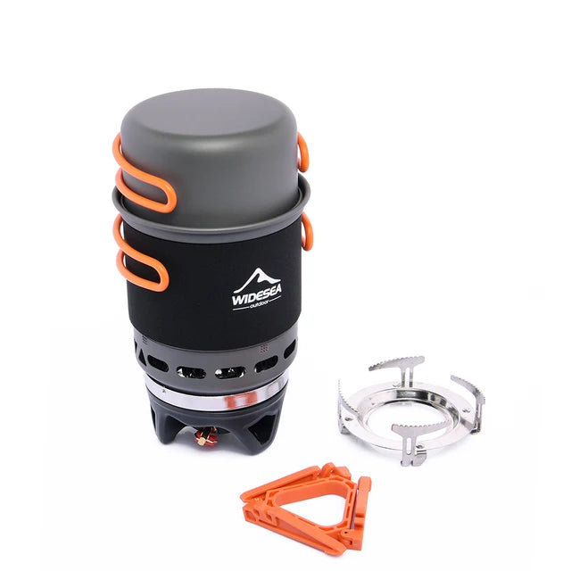 All-in-One Camping Cooking System with Gas Burner & Coffee Pot/Press - Camping Cooking Equipment Readi Gear
