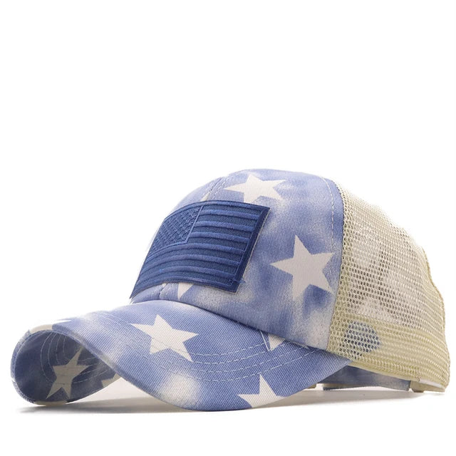 Lady Liberty Mesh USA Flag & Stars Cap - Lady Liberty Mesh USA Flag & Stars Cap Readi Gear