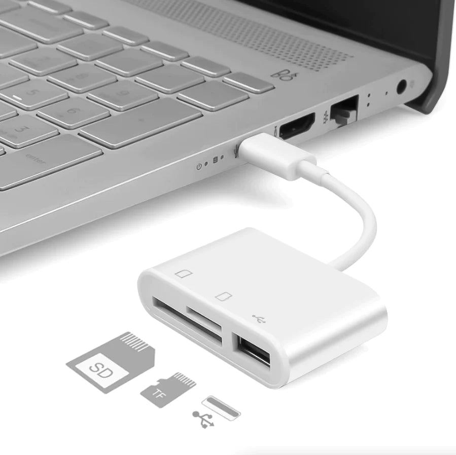 PowerHub USB-C 3-in-1 Adapter with SD Card Reader - USB-C Adapters & Hubs Readi Gear