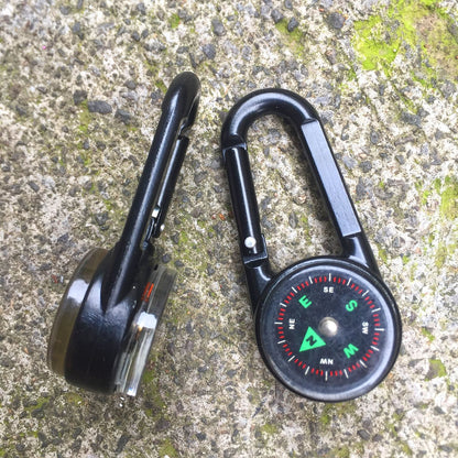 Adventure Pro Dual-Sided Survival Carabiner with Compass and Thermometer - carabiner Readi Gear