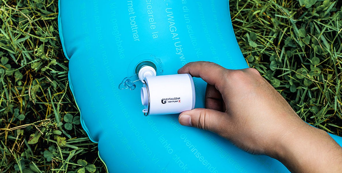 Ultra-Compact Air Pump & Camping Light, USB Rechargeable - Mini air pump Readi Gear