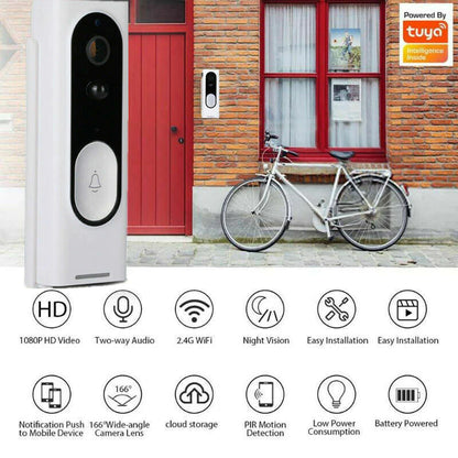 Smart WiFi Doorbell Camera 1080P HD with Night Vision & Two-Way Audio - Smart WiFi Doorbell Camera 1080P HD with Night Vision & Two-Way Audio Readi Gear