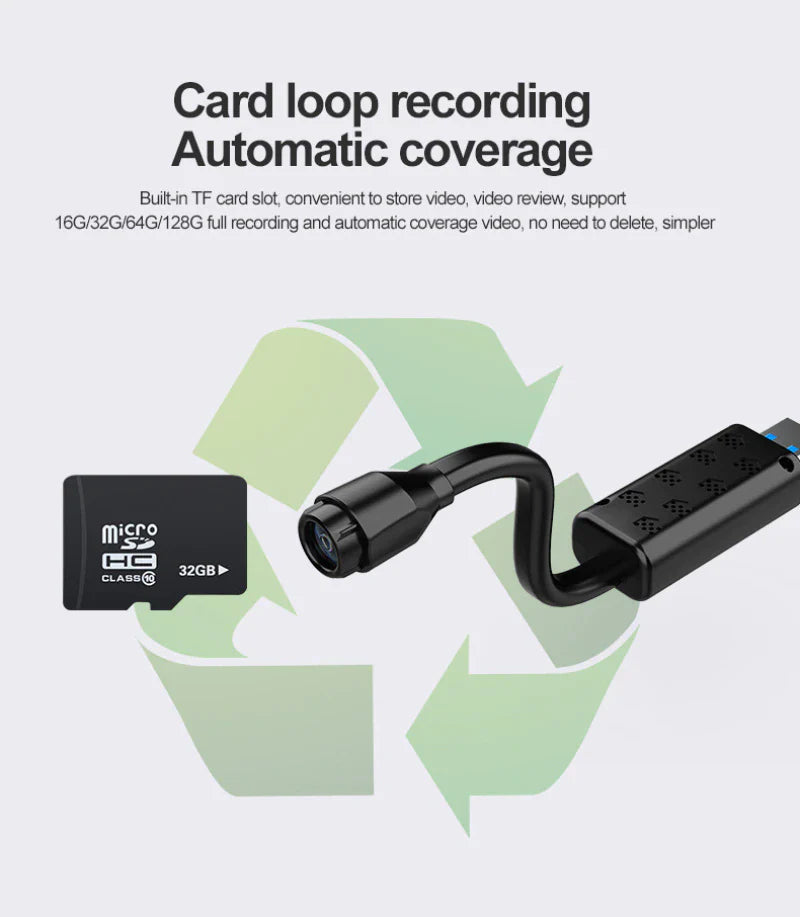 Mini Wireless Spy Camera - 1080P HD WiFi IP Cam with Night Vision - Hidden Wireless Spy Camera Readi Gear