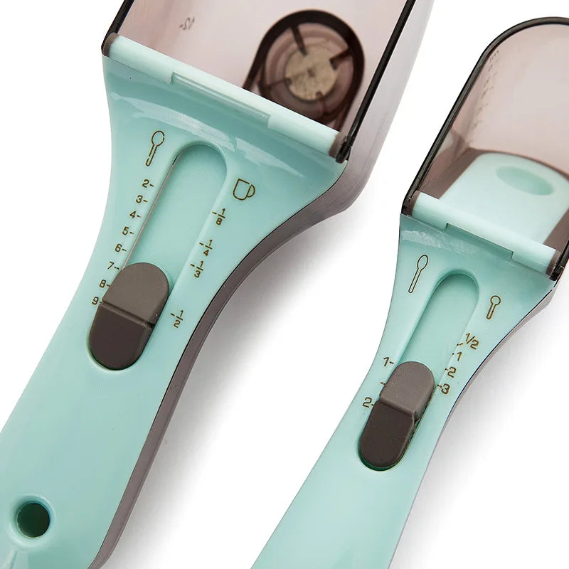 QuickMeasure Magnetic Measuring Set - For Dry & Liquid Ingredients - Adjustable measuring cup and spoon set Readi Gear