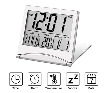 TravelMaster Multifunctional Foldable Alarm Clock - Multifunctional Foldable Alarm Clock Readi Gear