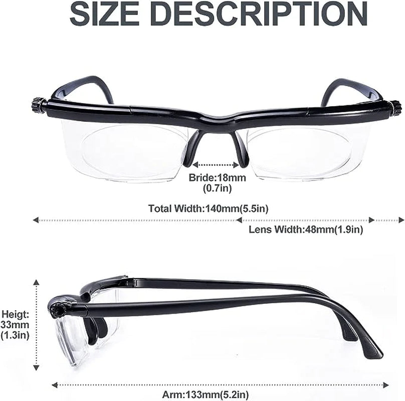 VisionMaster Dial Adjustable Glasses: Variable Focus Eyewear for Any Distance - Readi Gear