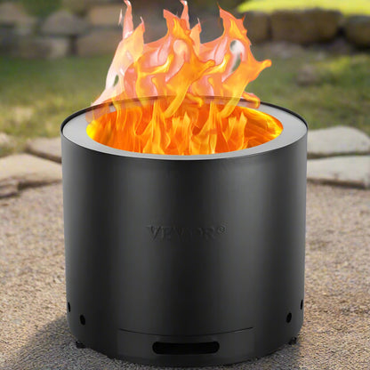 15" Smokeless Fire Pit – Portable Stainless Steel Outdoor Stove