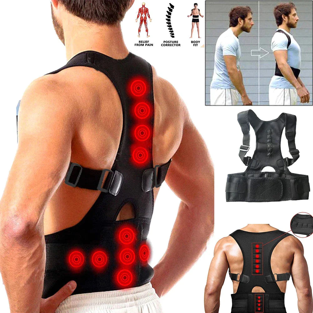 AlignPro Magnetic Posture Corrector - Adjustable Back Support Brace - Readi Gear