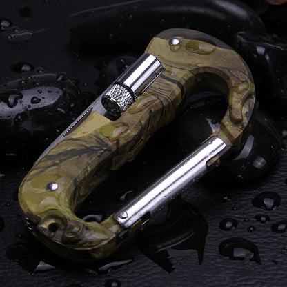 5-in-1 Tactical Camouflage Carabiner | Knife, Saw, LED Light & Keychain - Multi-tool carabiner Readi Gear