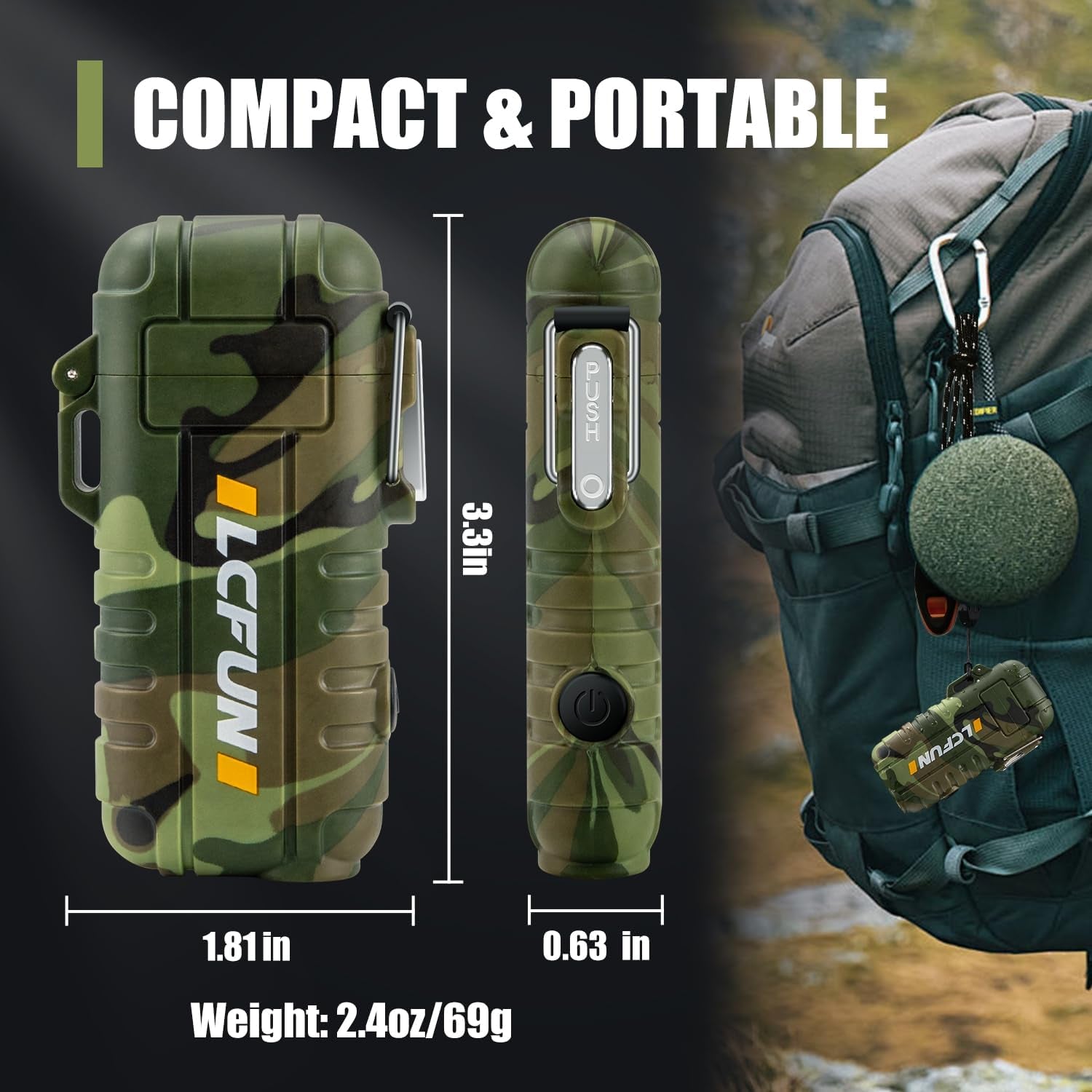 All-in-One Survival Plasma Lighter & Flashlight - USB Rechargeable, Waterproof - USB Plasma Lighter and Flashlight Readi Gear