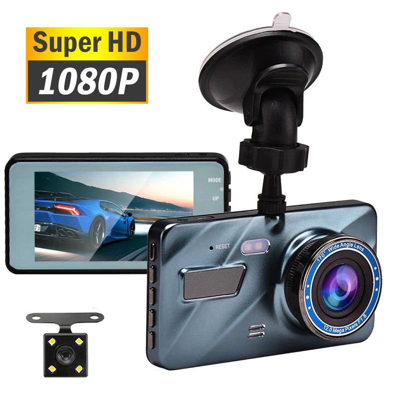 4” HD Touch Screen Dual Lens Dash Cam Recorder – Front & Rear Night Vision - Dash camera Readi Gear