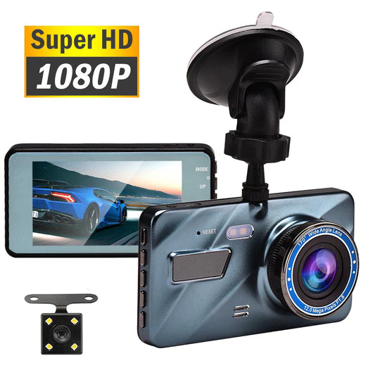 4” HD Touch Screen Dual Lens Dash Cam Recorder – Front & Rear Night Vision - Dash camera Readi Gear