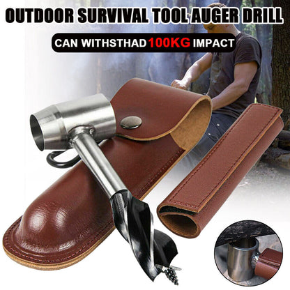 Survivor’s Auger Drill Tool - Handheld Bushcraft & Camping Essential - Auger drill tool Readi Gear