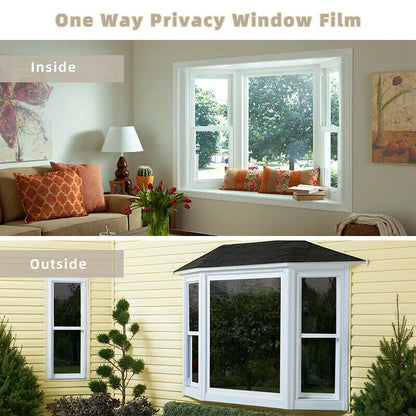 PrivacyShield Reflective Window Film - UV & Heat Blocker for Home/Office - Reflective Privacy Window Film Readi Gear
