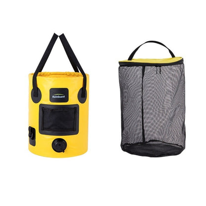 Collapsible Fishing & Camping Bucket - 25L with Mesh Bag Insert & Side Pocket - Collapsible Fishing & Camping Bucket - 25L with Mesh Bag Insert & Side Pocket Readi Gear