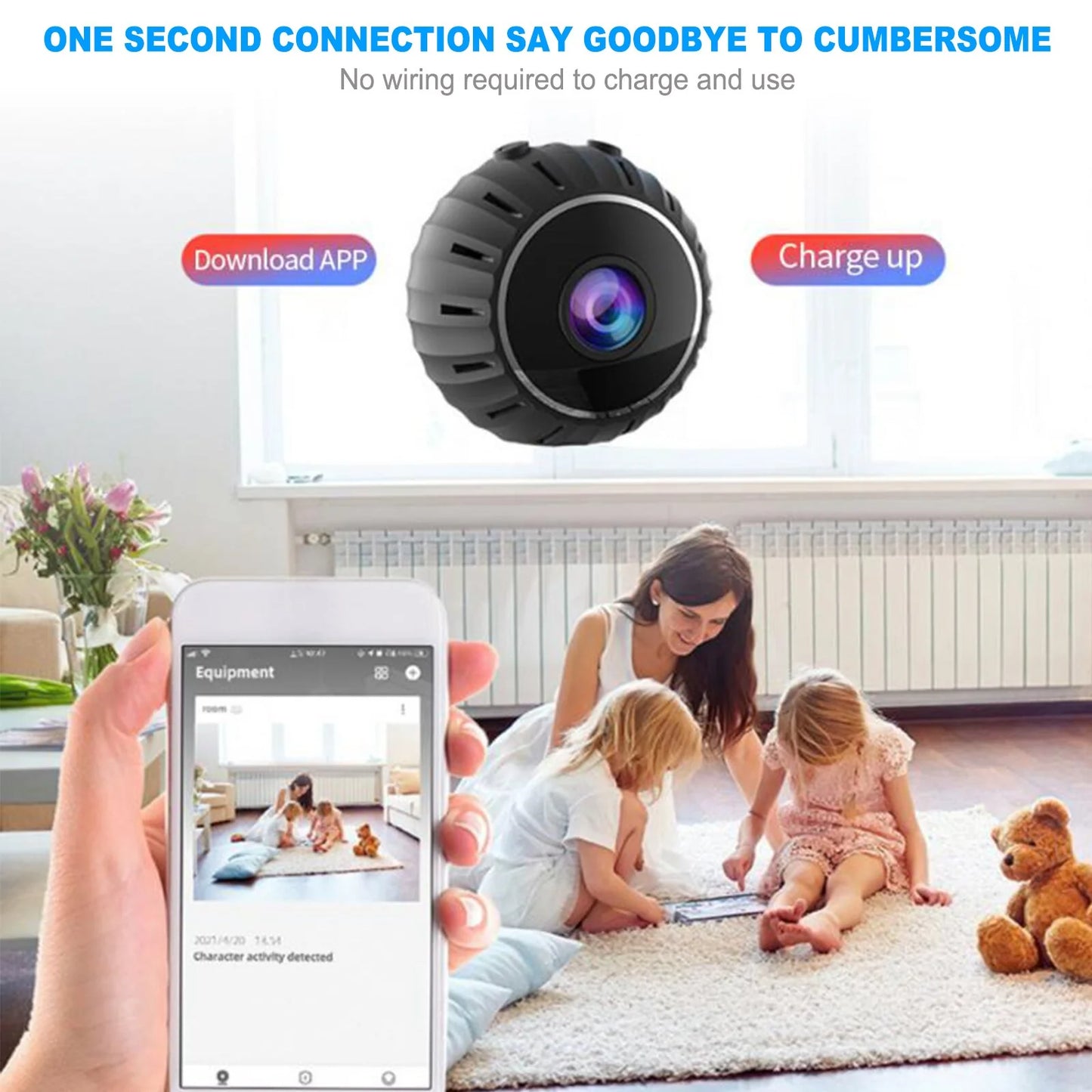 StealthView 360° Mini HD Wifi Wireless Nanny Spy Camera - Readi Gear