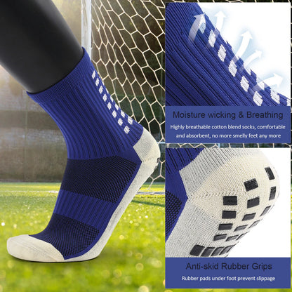 GripPro Sports Socks: Anti-Slip Performance for Soccer, Football, Basketball, Hiking (3 Pack) - Anti-Slip Performance Sports Socks Readi Gear