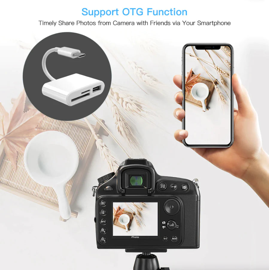 PowerHub USB-C 3-in-1 Adapter with SD Card Reader - USB-C Adapters & Hubs Readi Gear