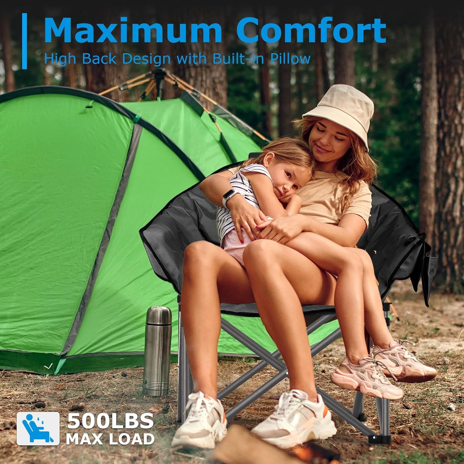 CozyPro Heated Camping Chair with Power Bank - Oversized, Foldable & 3 Heat Settings - Heated camping chair Readi Gear