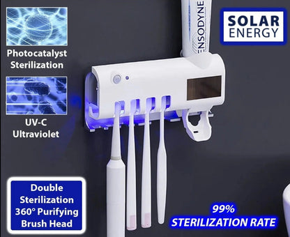 UV Light Toothbrush Holder & Automatic Dispenser - Clean & Sanitized Brushes - UV Light Toothbrush Holder & Automatic Dispenser - Clean & Sanitized Brushes Readi Gear