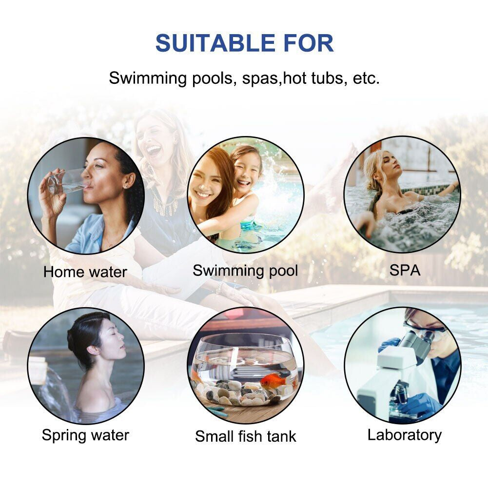 AquaGuard 6-in-1 Pool & Spa Test Strips - Fast Chlorine & pH Testing - Pool water testing kit Readi Gear