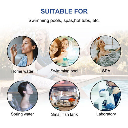 AquaGuard 6-in-1 Pool & Spa Test Strips - Fast Chlorine & pH Testing - Pool water testing kit Readi Gear