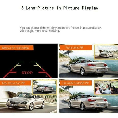 Tri-Vision HD Car Dash Cam - Dash camera Readi Gear