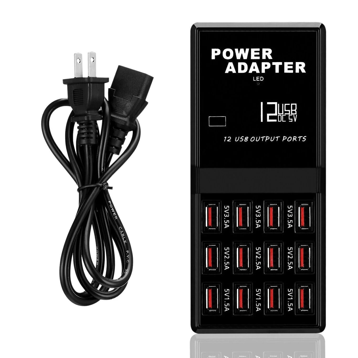PowerPro 12-Port USB Charging Station: Desktop & Wall Charger Organizer - USB Charging Station Readi Gear