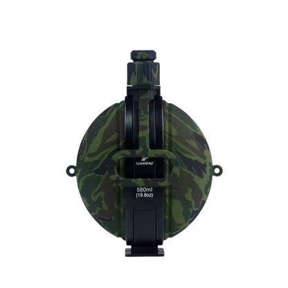580ML Military Camouflage Water Bottle with Compass - Collapsible & Leakproof - Collapsible Canteen Readi Gear