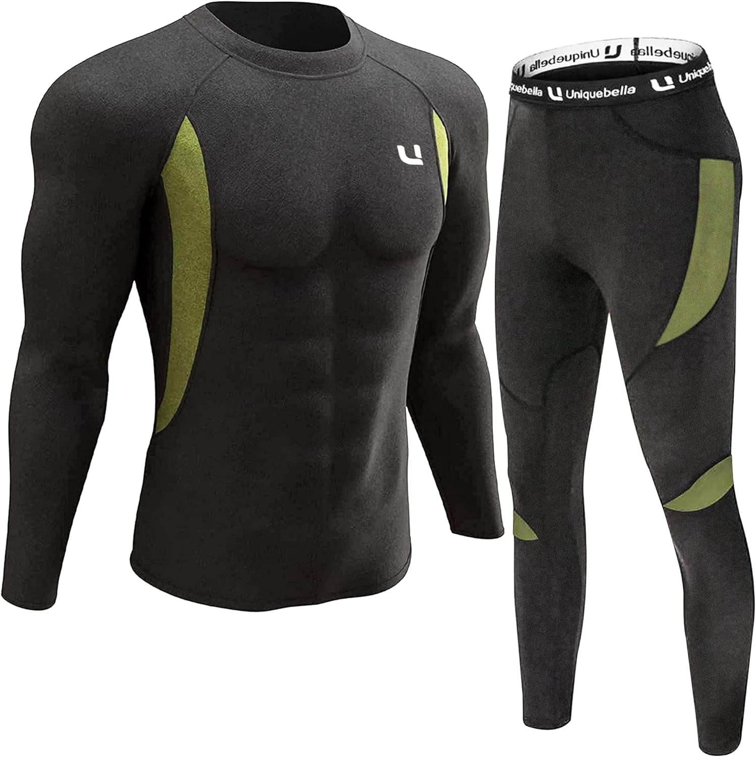 ThermoSkin Fleece-Lined Base Layer Set - Ultra Soft, Stretchy, Breathable - Thermal Underwear Set Readi Gear
