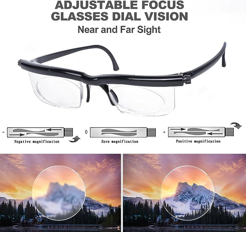 VisionMaster Dial Adjustable Glasses: Variable Focus Eyewear for Any Distance - Readi Gear