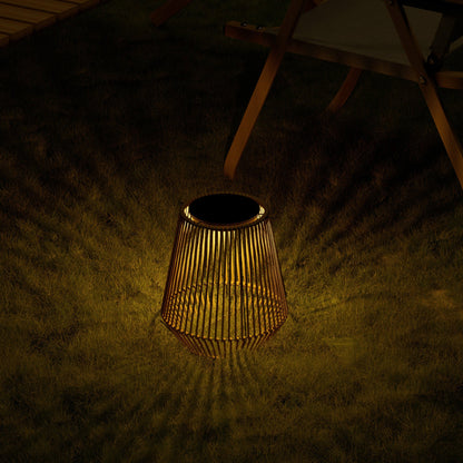 SolarNest Rattan Lantern: Solar-Powered Ambiance for Patios & Walkways - Solar Lantern Readi Gear