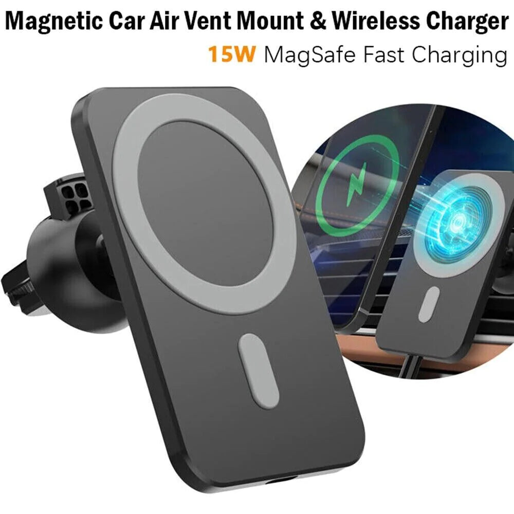 Magnetic Wireless Car Charger Mount for iPhone 12 13 14 Pro Max - Magnetic wireless car charger Readi Gear
