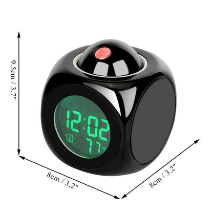 90° Swivel LED Projection Alarm Clock with Voice Talking & Weather Display - 90° Swivel LED Projection Alarm Clock with Voice Talking & Weather Display Readi Gear
