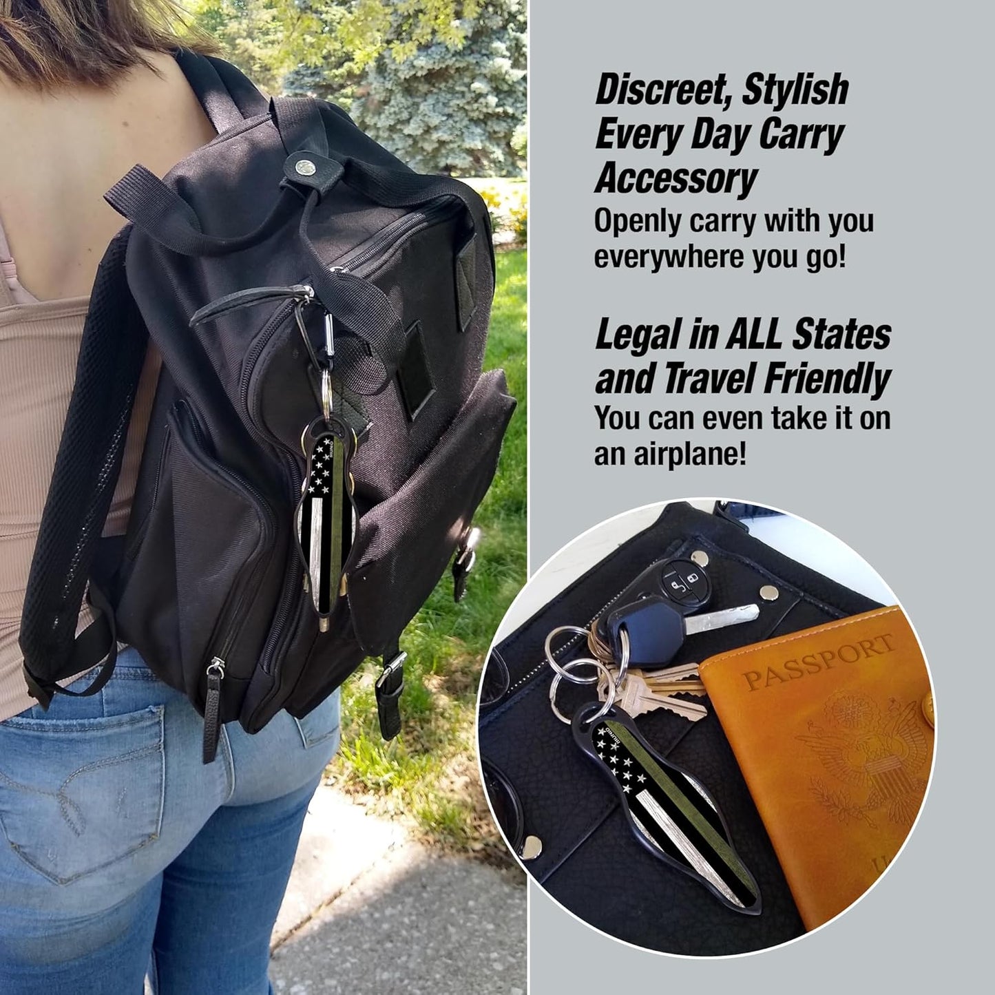 Ultimate Self Defense Keychain - Legal for Airplane Carry - Self Defense Keychain Readi Gear