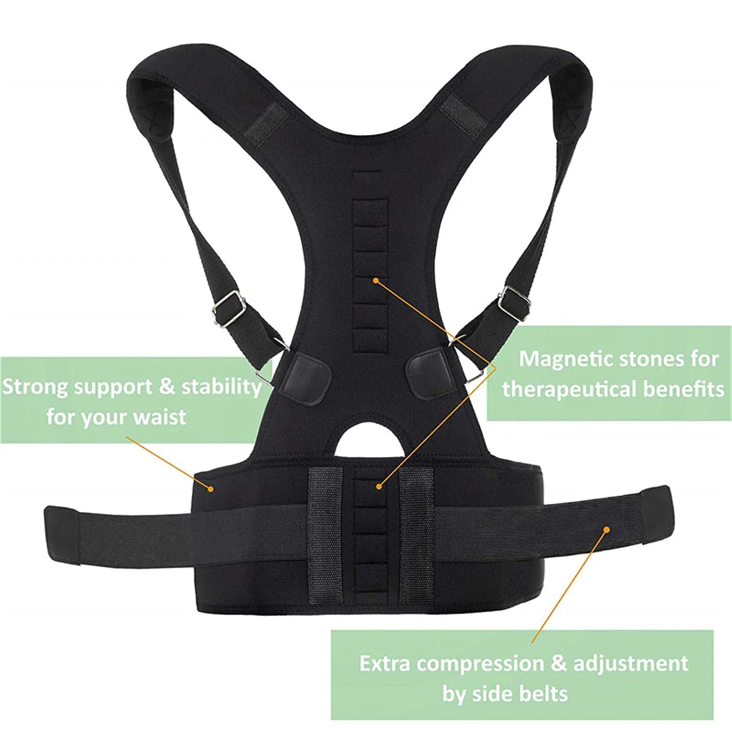 AlignPro Magnetic Posture Corrector - Adjustable Back Support Brace - Readi Gear
