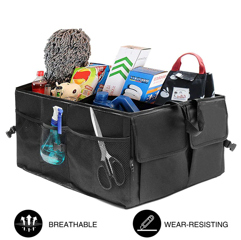 SmartCargo 40L Trunk Organizer - Folding Storage Bin with Mesh Pockets - Car cargo organizer Readi Gear