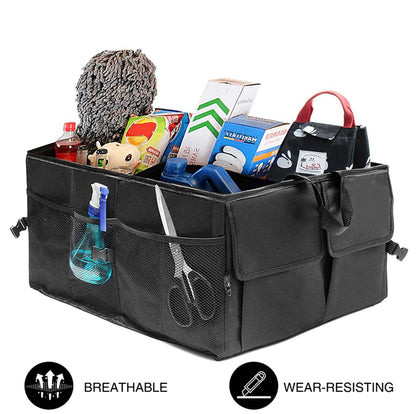 SmartCargo 40L Trunk Organizer - Folding Storage Bin with Mesh Pockets - Car cargo organizer Readi Gear