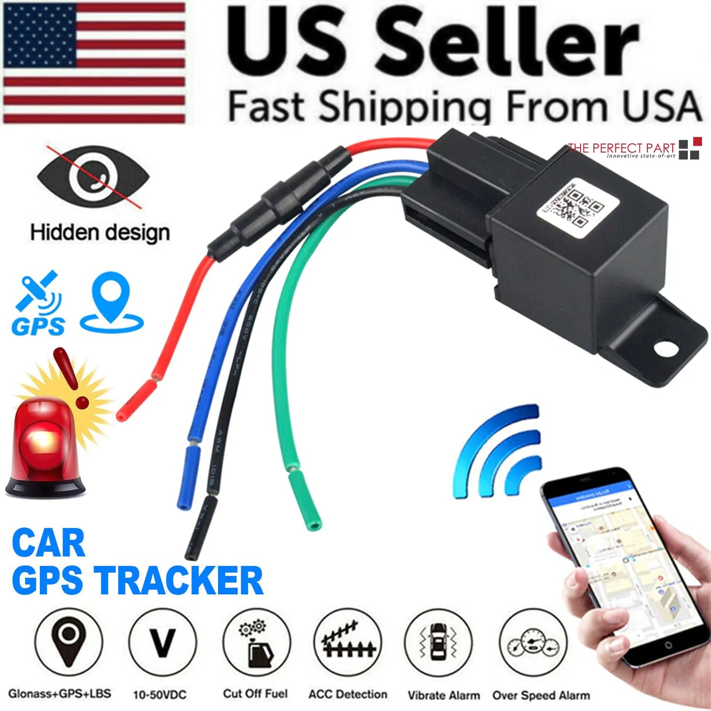GPS Tracker with Anti-Theft Alarm - Real-Time Vehicle Locator - Car GPS Tracker & Alarm Readi Gear