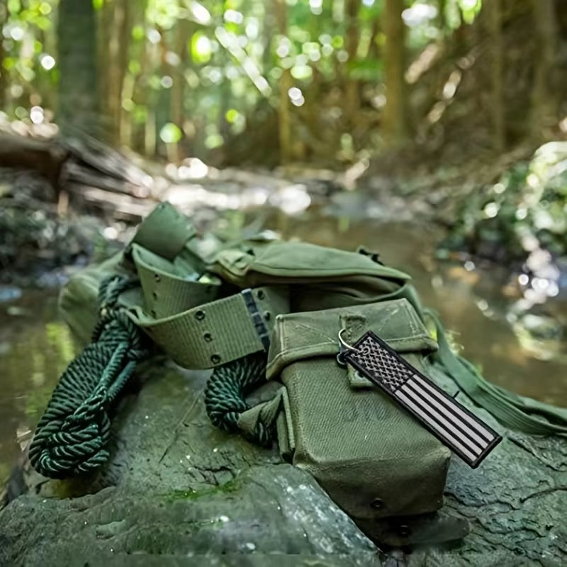 Stars & Stripes Keychain - USA Flag Tag for Cars, Motorcycles, Luggage - USA Flag Keychain Readi Gear