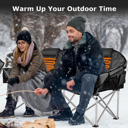 CozyPro Heated Camping Chair with Power Bank - Oversized, Foldable & 3 Heat Settings - Heated camping chair Readi Gear