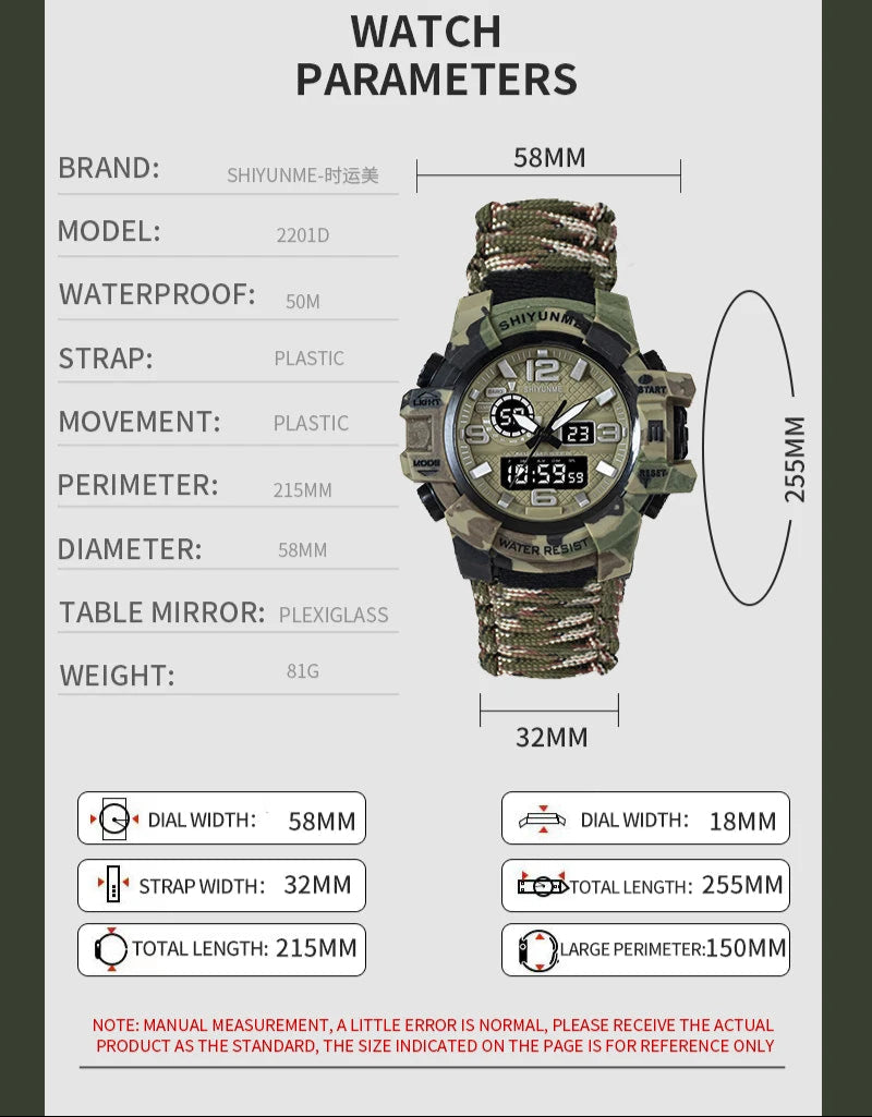 Extreme Explorer Tactical Survival Watch - tactical survival watch Readi Gear