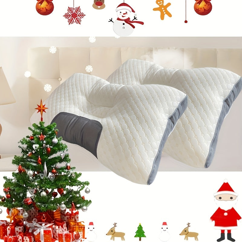 OrthoRelief™ Contour Pillow – Ergonomic Neck Support with Massage (2 Pack)