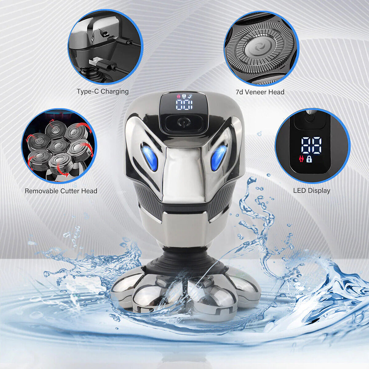 7D Pro Series Cordless Head Shaver & Hair Trimmer Kit for Men - Readi Gear