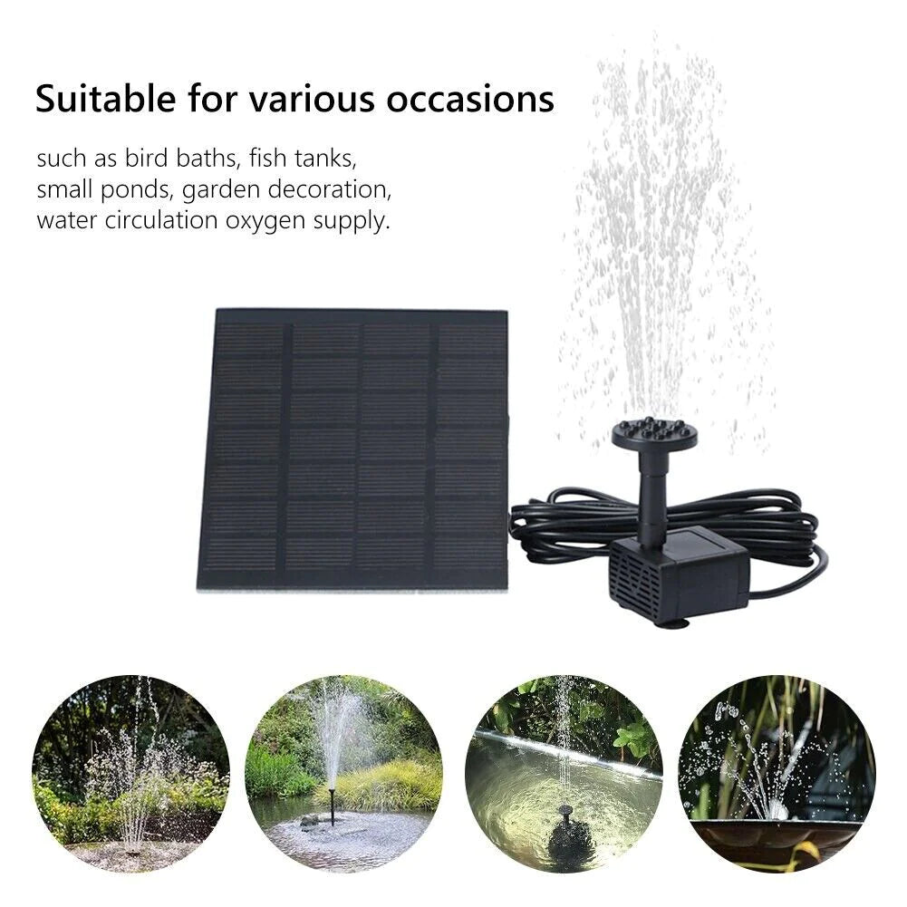 SolarSplash Pond Fountain Kit - Solar-Powered Pond Fountain Kit Readi Gear