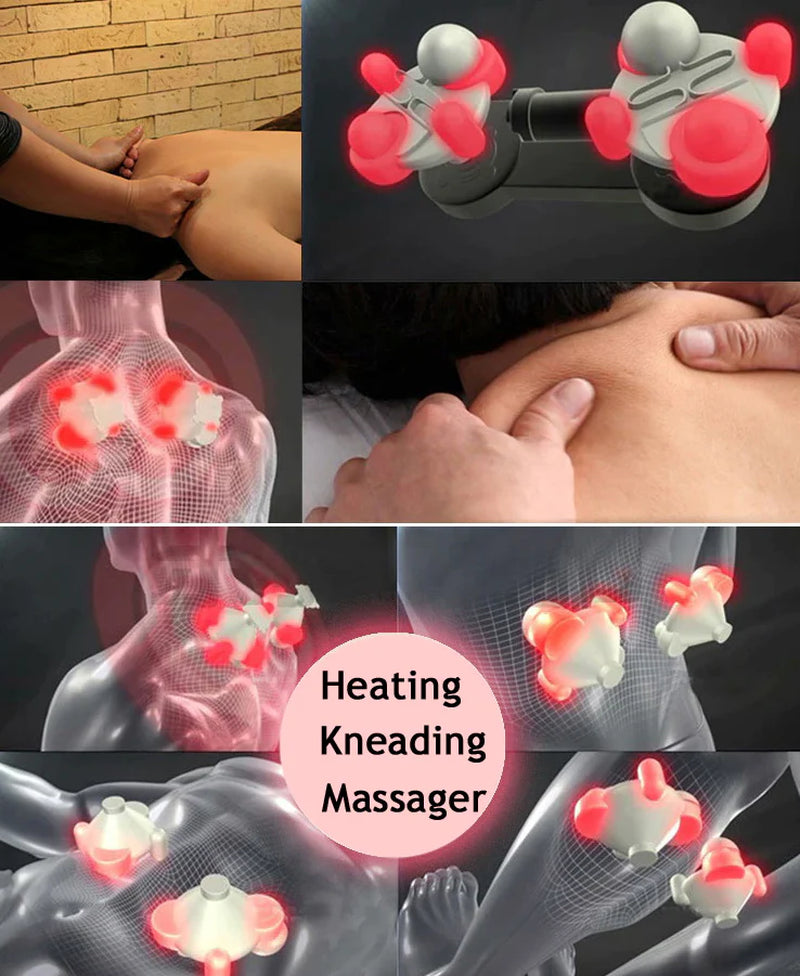 Deep Tissue Heated Shiatsu Massager for Neck, Back, and Shoulders - Readi Gear