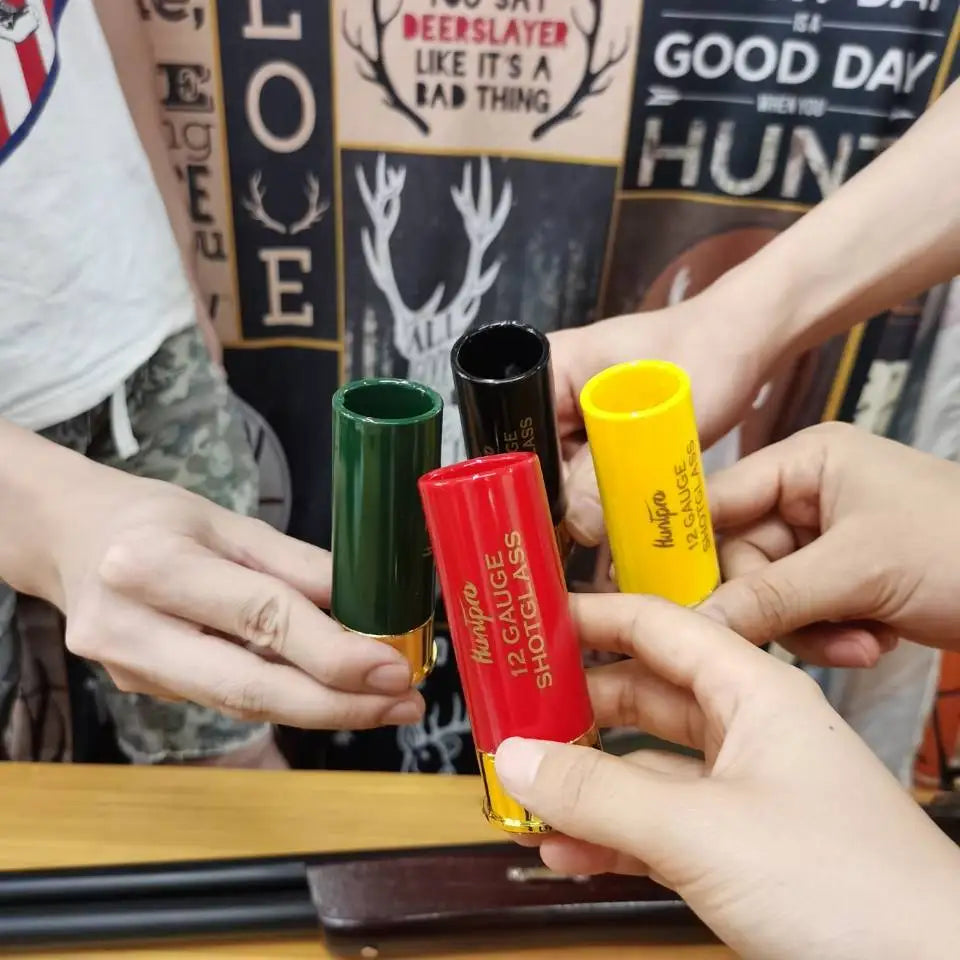 12 Gauge Shotgun Shell Shot Glasses Set - Perfect Gift for Gun Enthusiasts - Shot Glass Set Readi Gear