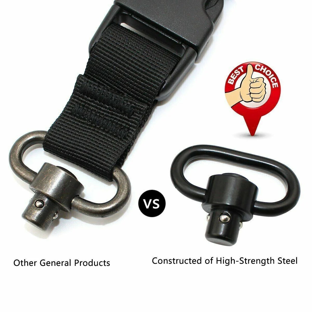 QuickDetach Rifle QD Sling Swivel Mount - 2PCS Heavy Duty 1.25 - Rifle sling swivel Readi Gear